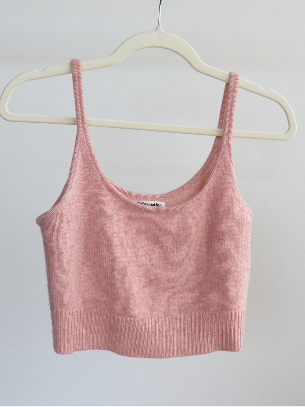 Reformation Pink Cashmere Crop Top Women’s XS